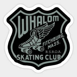 Vintage Roller Skating Fitchburg Massachusetts Sticker